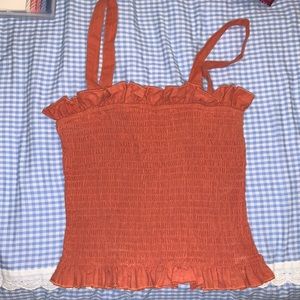 Charlie holiday burnt orange tank. Size small/4